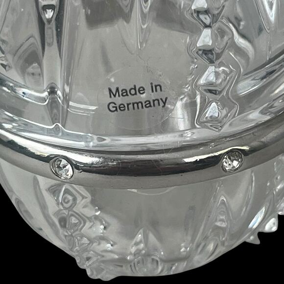 Lenox Pave Jewels Diamonds & Pearls Royal Lead Crystal Egg Trinket Box Vintage - Picture 8 of 12